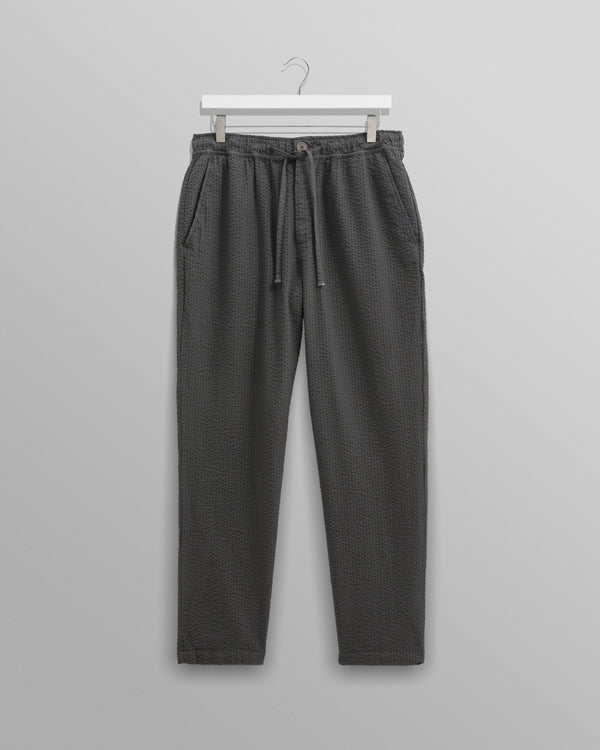 wax london Kurt Trousers Charcoal Seersucker