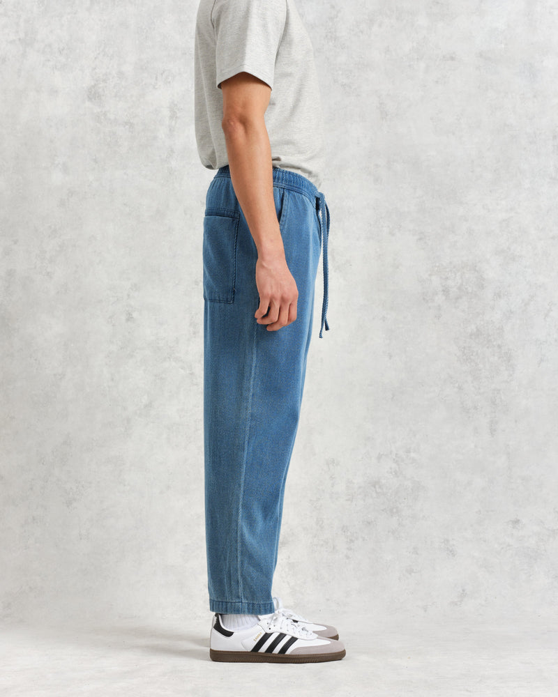 wax london Kurt Trousers Light Wash Indigo