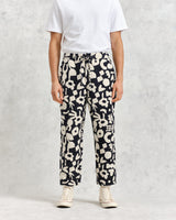 wax london Kurt Trousers Navy/Ecru Spin Jacquard