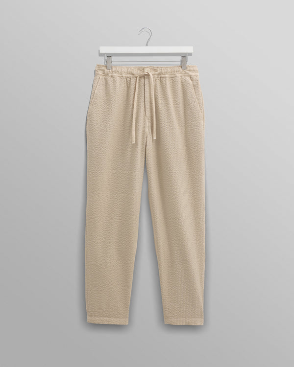 wax london Kurt Trousers Stone Seersucker