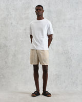 wax london Kurt - Washed Beige Linen Shorts