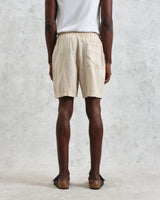wax london Kurt - Washed Beige Linen Shorts