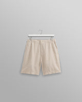 wax london Kurt - Washed Beige Linen Shorts