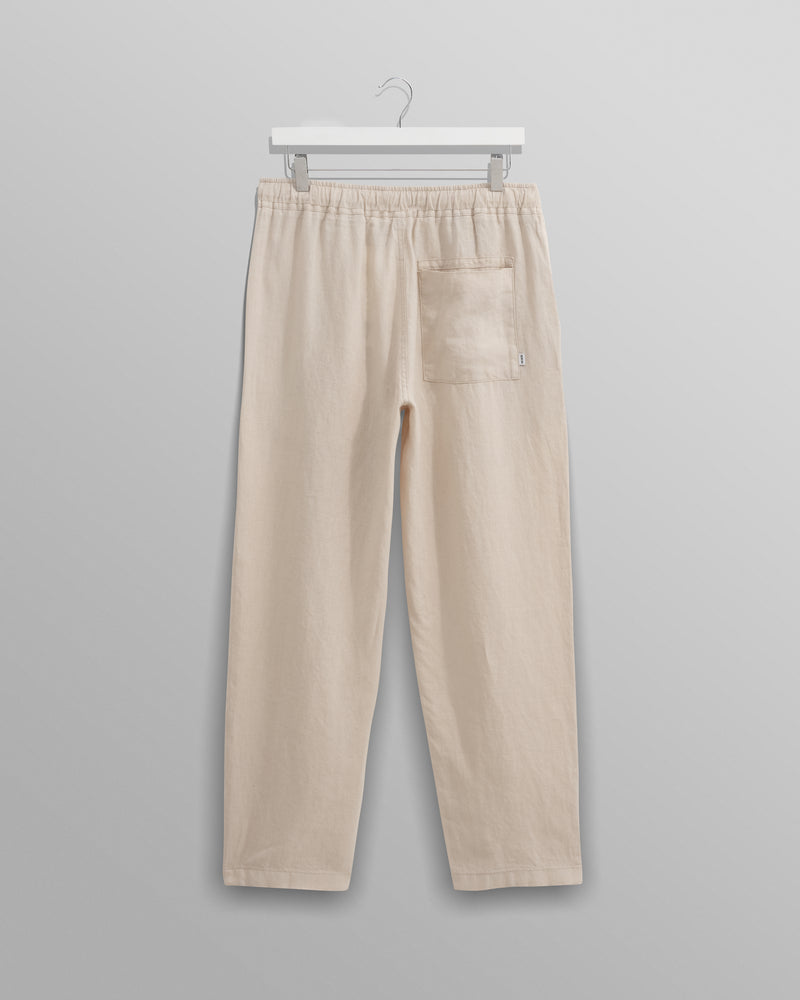 wax london Kurt - Washed Beige Linen Trousers