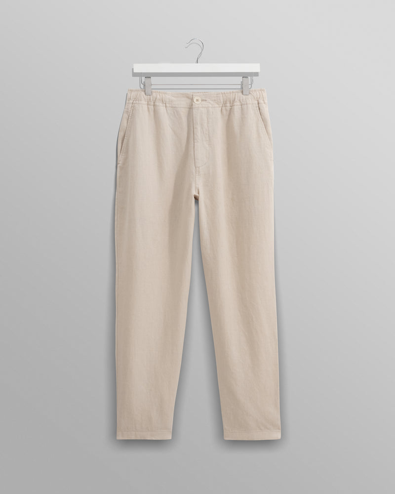 wax london Kurt - Washed Beige Linen Trousers