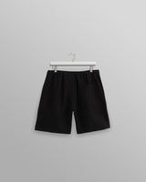 wax london Kurt - Washed Black Linen Shorts