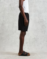 wax london Kurt - Washed Black Linen Shorts