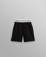 wax london Kurt - Washed Black Linen Shorts
