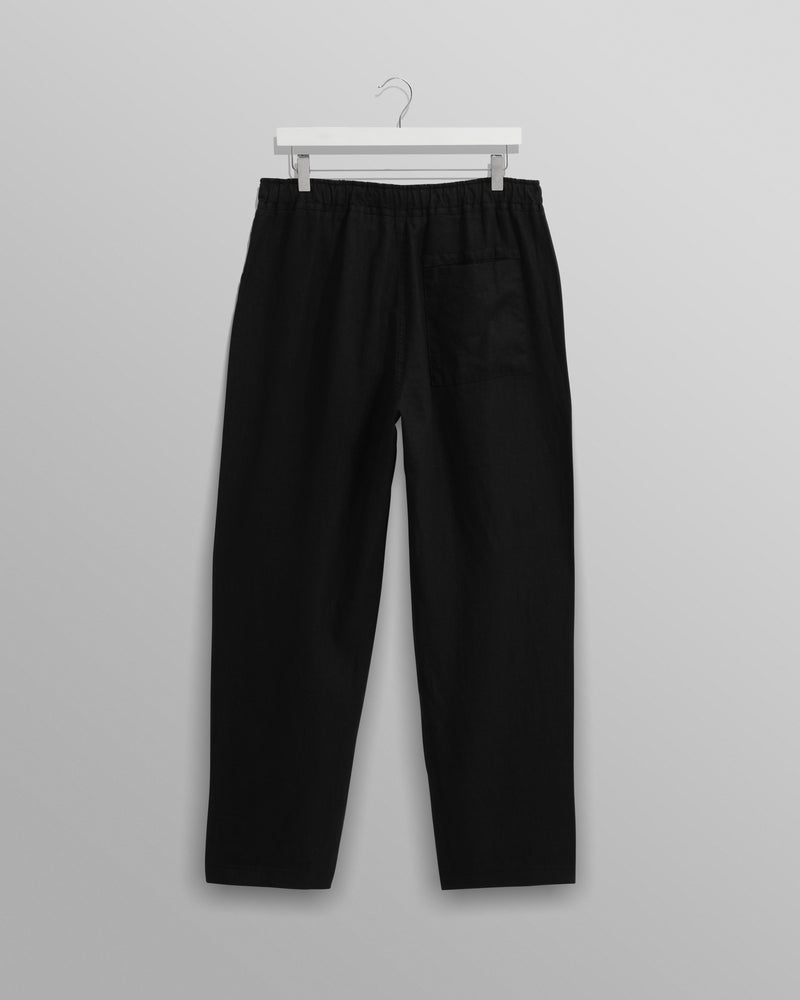 wax london Kurt - Washed Black Linen Trousers