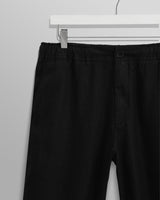 wax london Kurt - Washed Black Linen Trousers