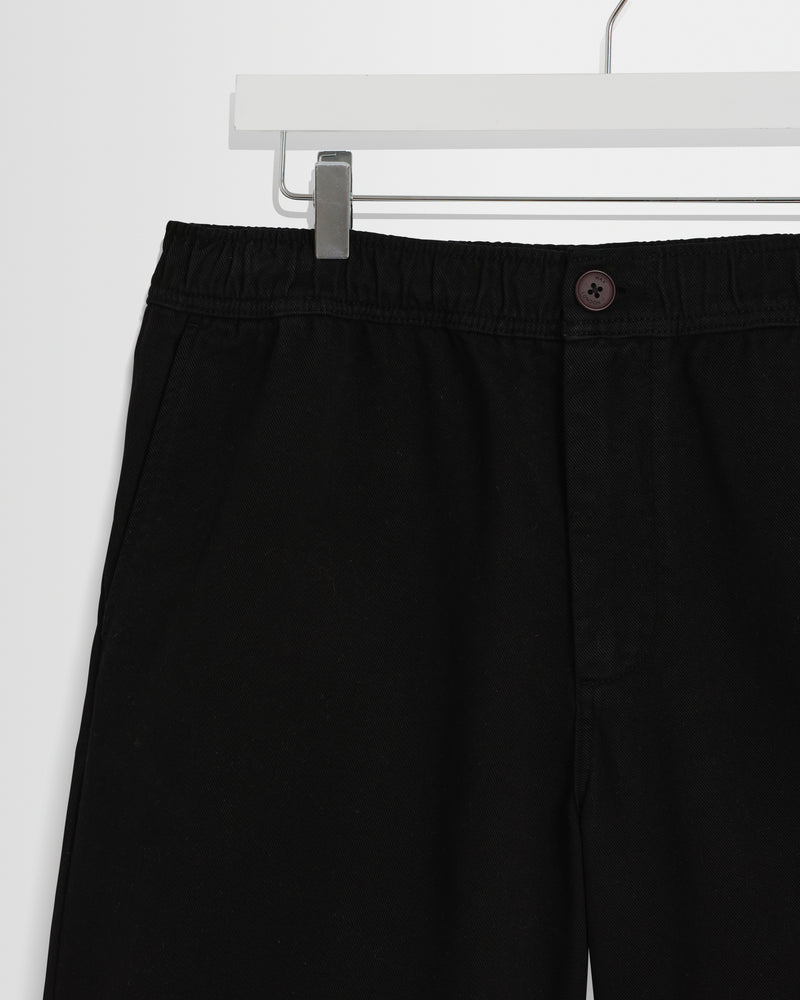 Men's Black Organic Cotton Twill Shorts | Wax London