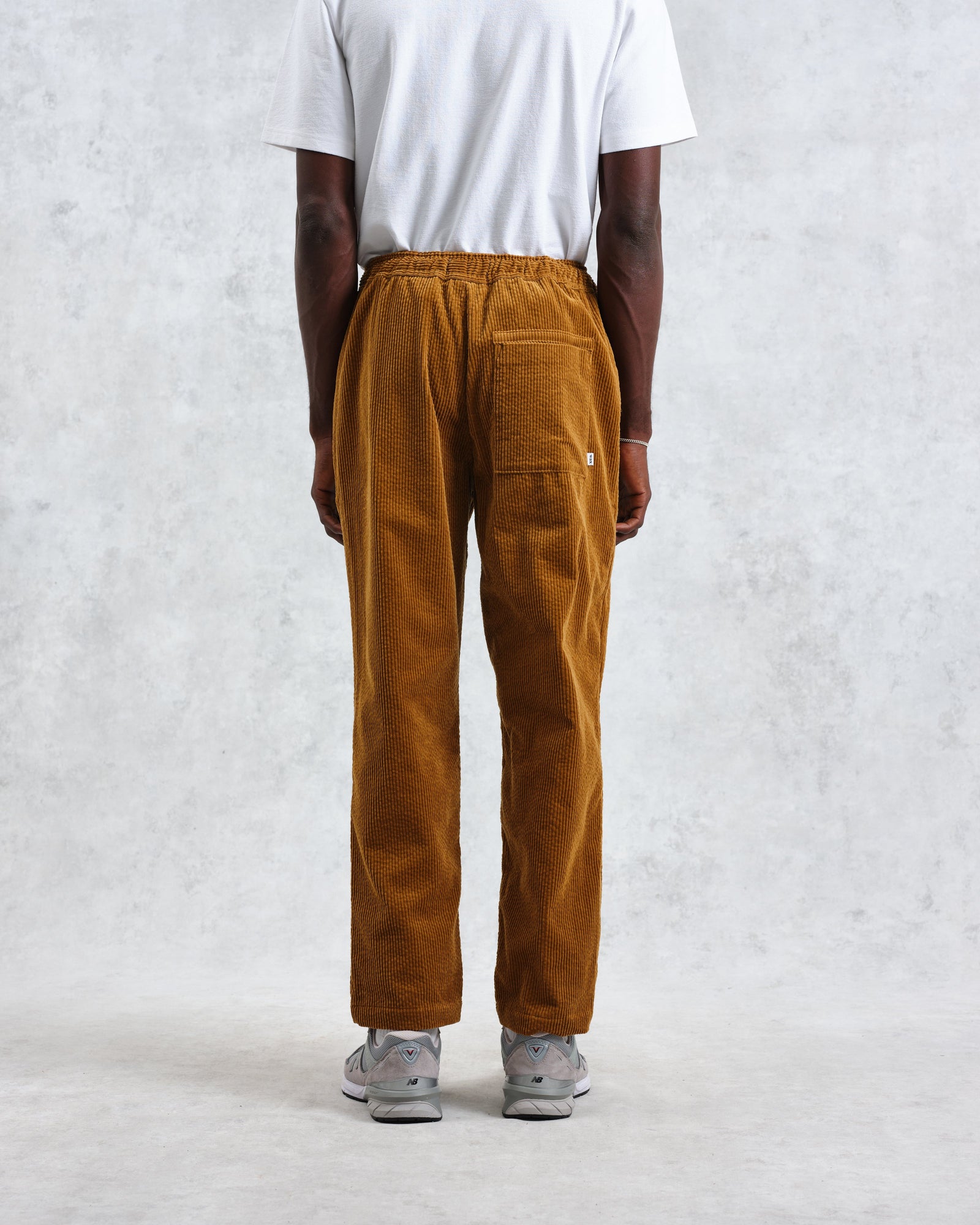 Kyle - Ochre Jumbo Corduroy Trousers | Wax London