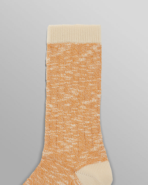 wax london Land - Orange Slub Cotton Socks