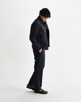 wax london men's Landmark - Navy Corduroy Chore Jacket