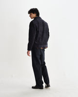wax london men's Landmark - Navy Corduroy Chore Jacket