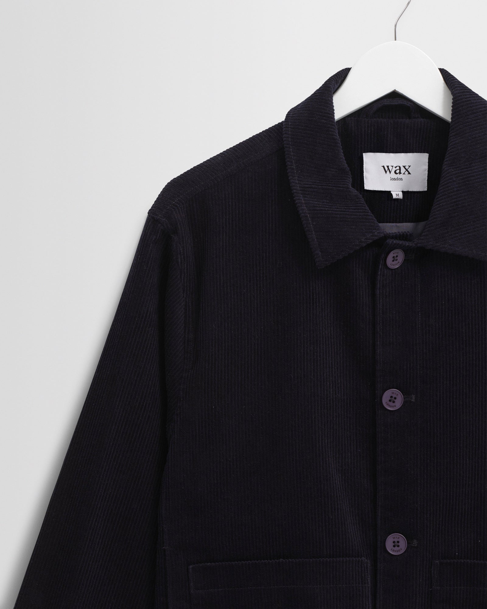 Men's Navy Corduroy Chore Jacket | Wax London