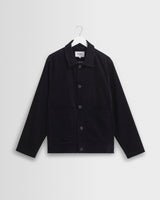 wax london men's Landmark - Navy Corduroy Chore Jacket