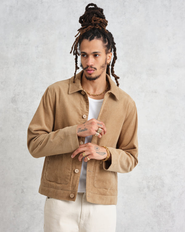 wax london Landmark - Sand Corduroy Chore Jacket