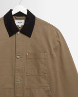 wax london men's Landor - Light Khaki Canvas Jacket