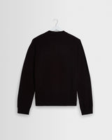 wax london men's Lawrie - Dark Brown Long-Sleeve Knitted Polo