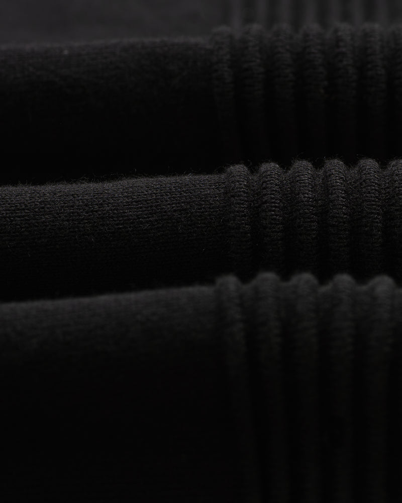 wax london men's Lennox - Black Milano Stripe Knitted Polo