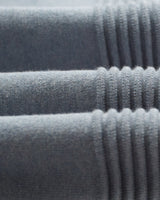 wax london men's Lennox - Grey Blue Milano Stripe Knitted Polo