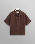Lido - Brown Dobby Cotton Weave Short-Sleeve Shirt