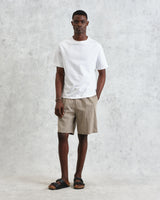 wax london men's Linton - Natural Chalk Stripe Shorts