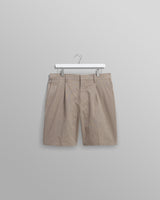 wax london Linton - Natural Chalk Stripe Shorts