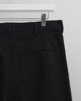 wax london Linton Pleat Shorts Black Seersucker