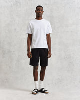 wax london Linton Pleat Shorts Black Seersucker