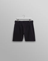 wax london Linton Pleat Shorts Black Seersucker