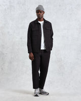 wax london Lomond - Black Petal Jacquard Quilted Overshirt