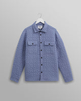 wax london Lomond - Blue Petal Jacquard Quilted Overshirt