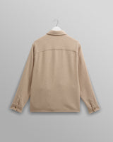 wax london men's Lomond - Natural Heavy Wool Overshirt