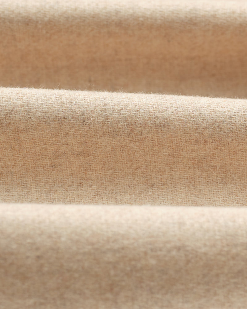 wax london men's Lomond - Natural Heavy Wool Overshirt