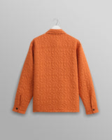 wax london Lomond - Orange Petal Jacquard Quilted Overshirt