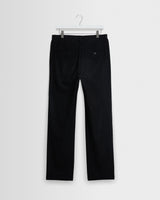 wax london men's Malham - Black Italian Flannel Stripe Trouser