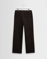 wax london men's Malham - Brown Italian Flannel Stripe Trouser