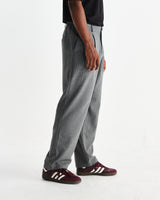 wax london men's Malham - Charcoal Grey Pinstripe Wool Trousers