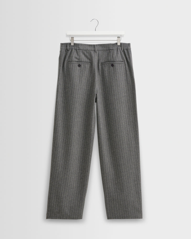 Men's Charcoal Grey Pinstripe Wool Trousers | Wax London Men's Charcoal Grey Pinstripe Wool Trousers | Wax London