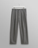 wax london men's Malham - Charcoal Grey Pinstripe Wool Trousers