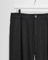wax london men's Malham - Dark Grey Wool Blend Trouser