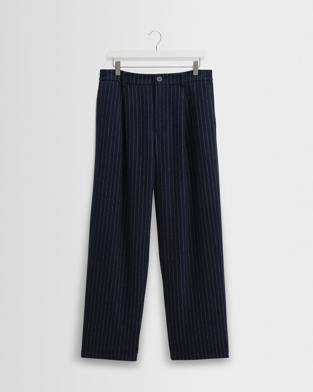 Malham Pinstripe Wool Trousers