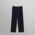 Malham - Navy Pinstripe Wool Trousers