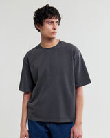 wax london men's Mark - Washed Black Compact Cotton Cropped T-Shirt