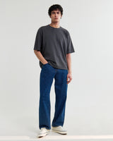 wax london men's Mark - Washed Black Compact Cotton Cropped T-Shirt