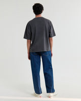 wax london men's Mark - Washed Black Compact Cotton Cropped T-Shirt