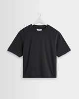 wax london men's Mark - Washed Black Compact Cotton Cropped T-Shirt