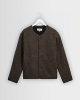 wax london men's MARTY JACKET BOBBLE WOOL DUSTY BROWN